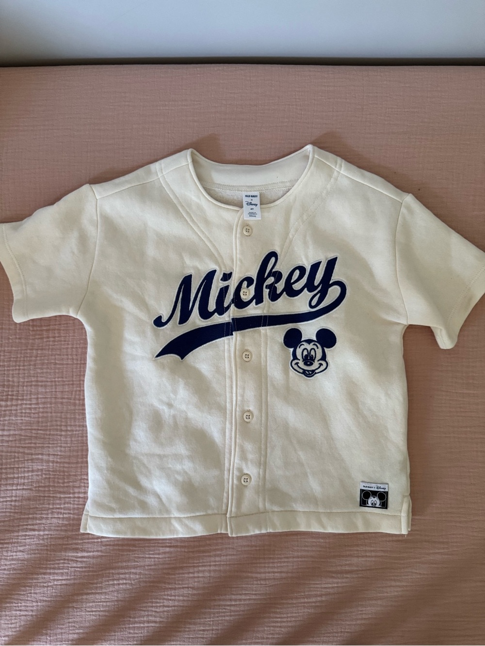 Old Navy Cream Mickey Jersey